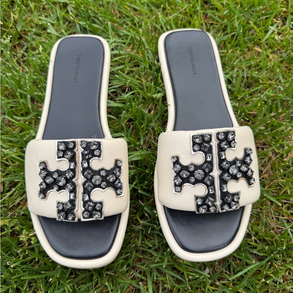 TORY BURCH DOUBLE T DECO SPORT SLIDE ❤️